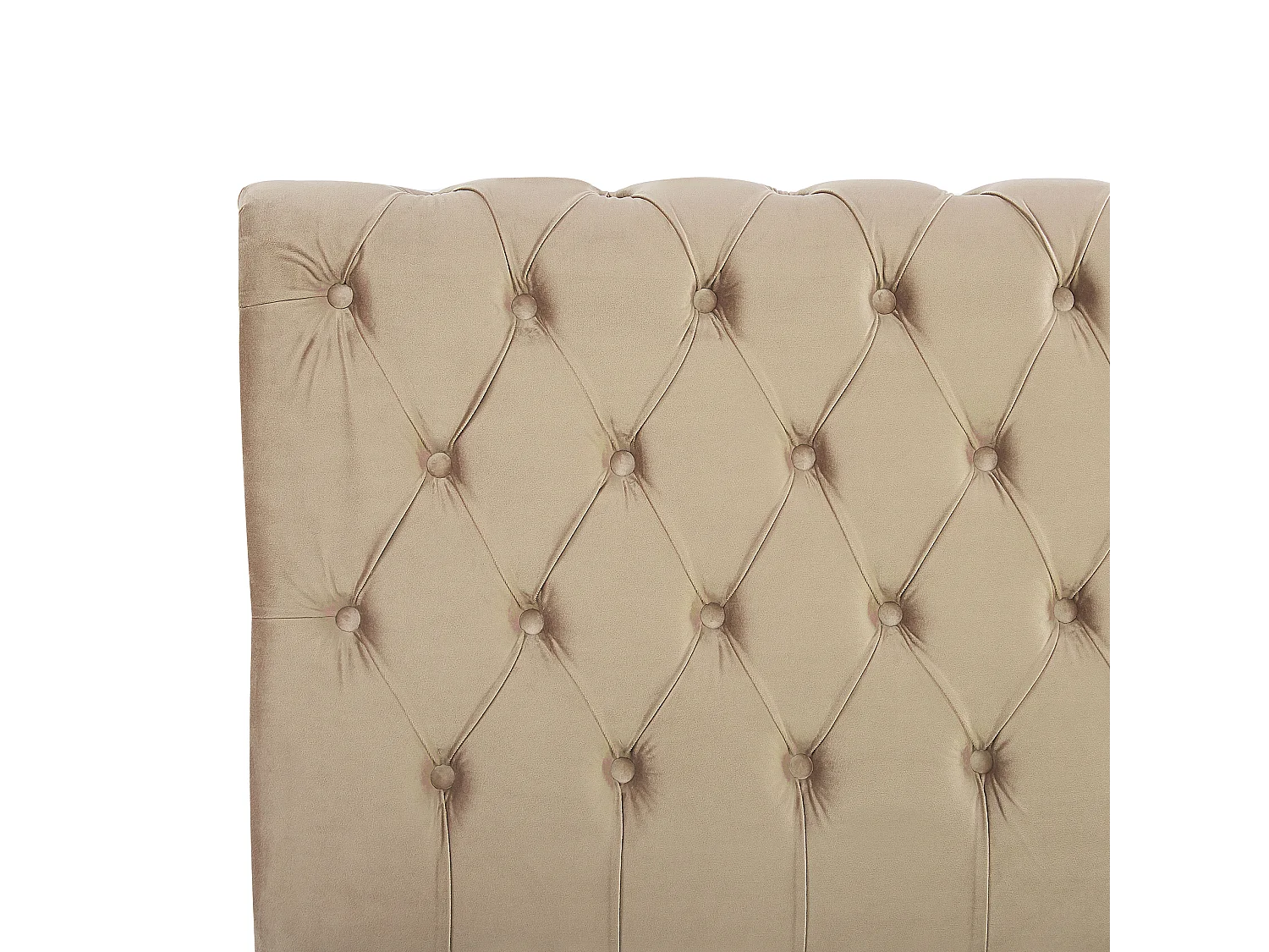 Cama Terciopelo AVALLON 180 x 200 cm Beige