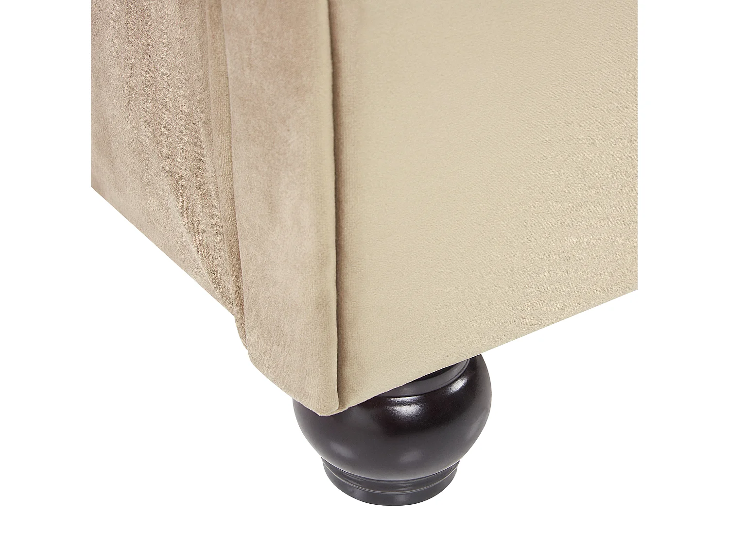 Lit avec sommier Velours AVALLON 180 x 200 cm Beige