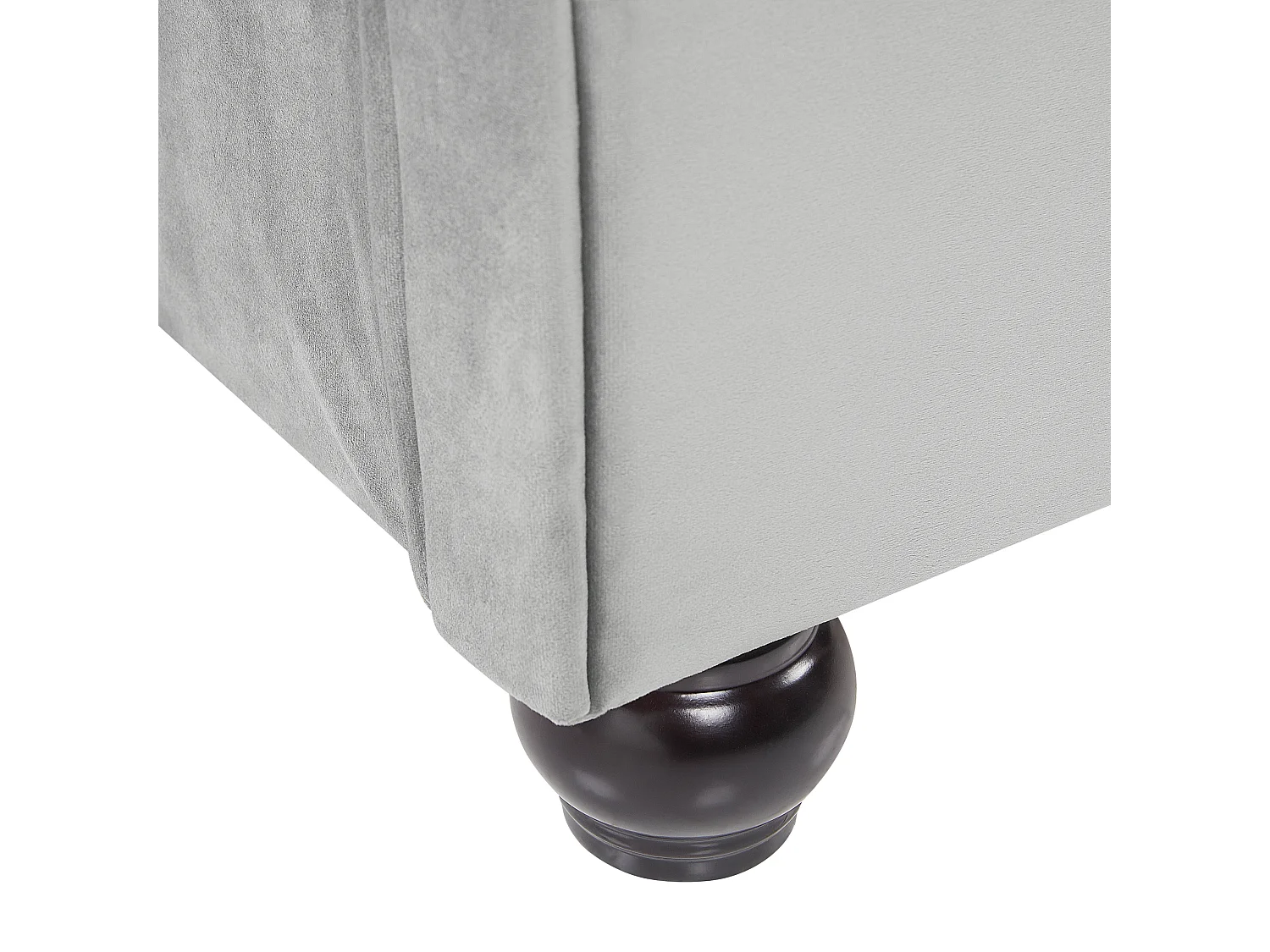 Lit avec sommier Velours AVALLON 140 x 200 cm Gris