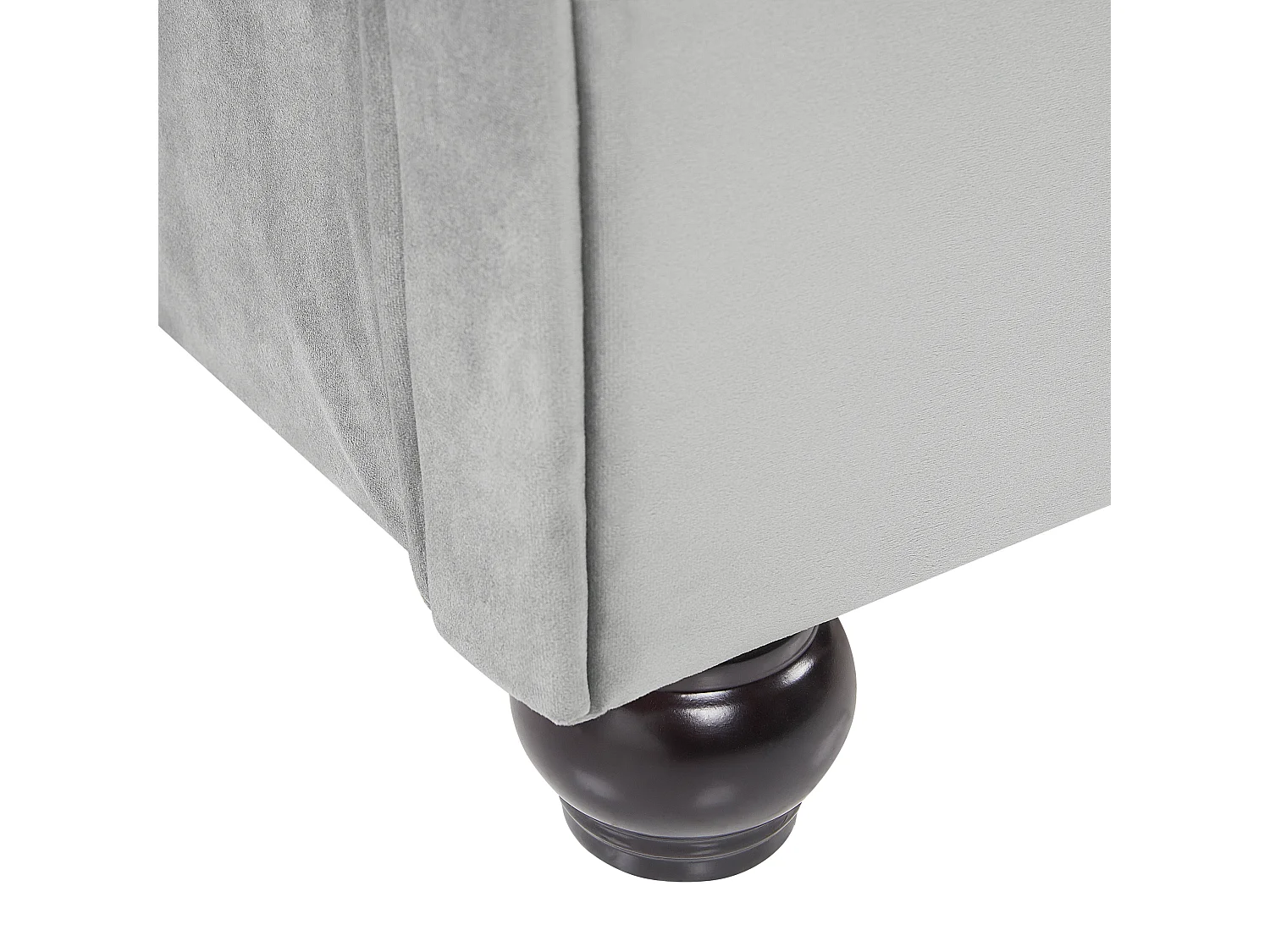 Bett mit Lattenrost Samtstoff AVALLON 140 x 200 cm Grau
