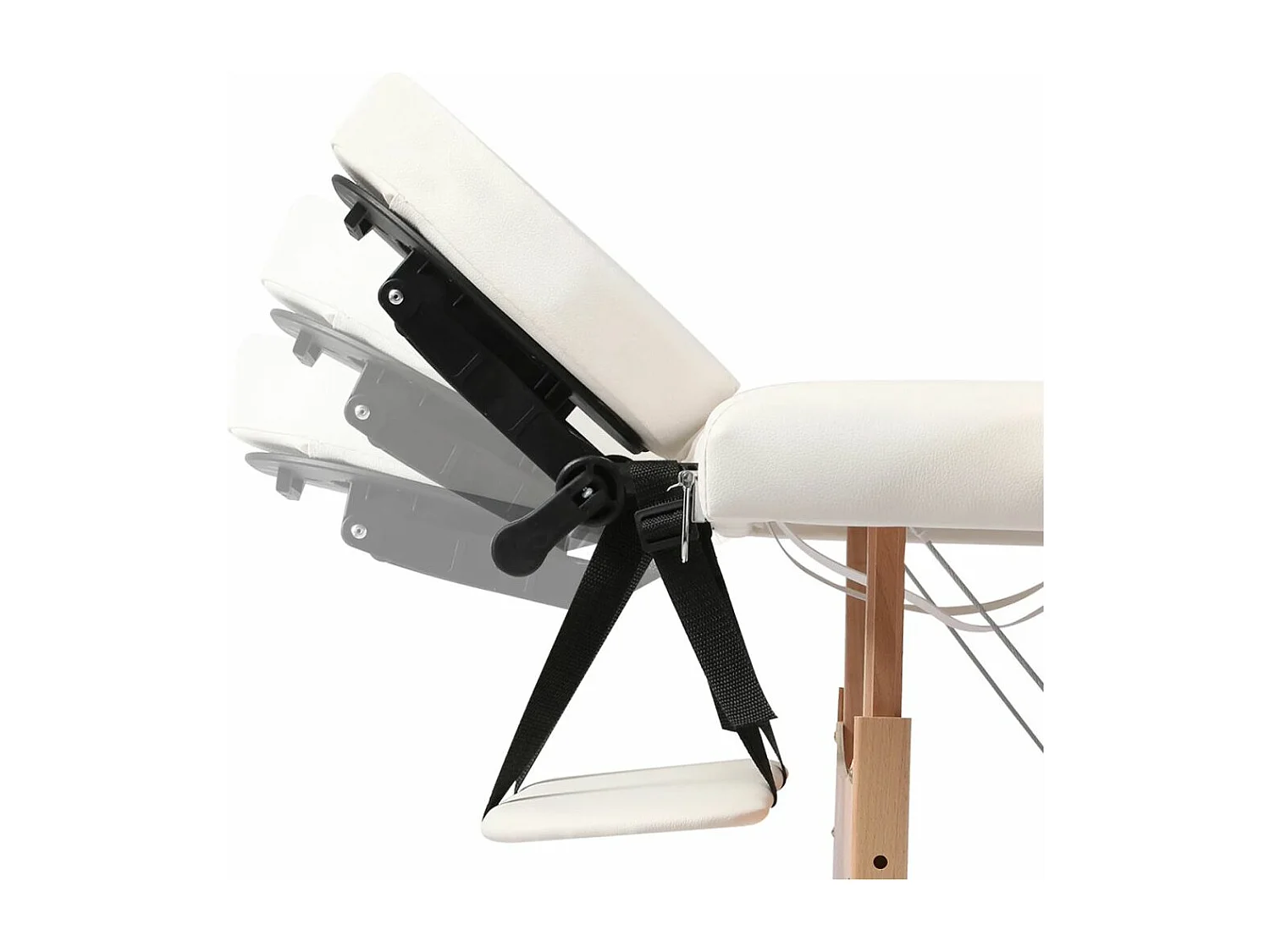 Table pliable de massage bois blanche 186 x 68 x 62 cm 02_0001874