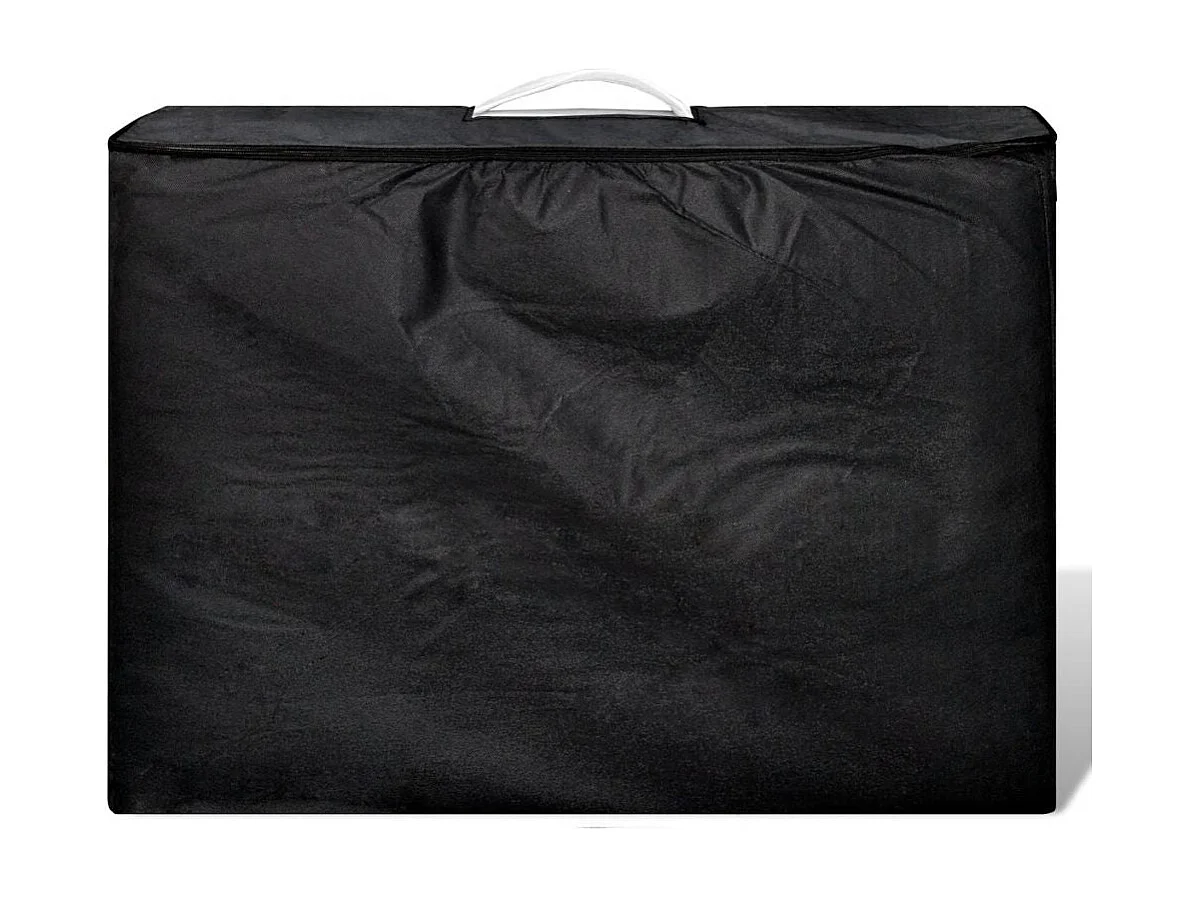 Camilla de masaje plegable blanca 2 zonas con estructura de madera color crema 02_0001874