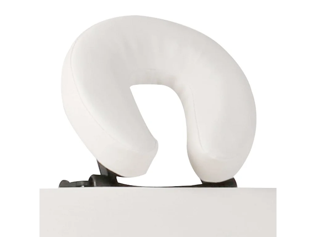 Camilla de masaje plegable blanca 2 zonas con estructura de madera color crema 02_0001874