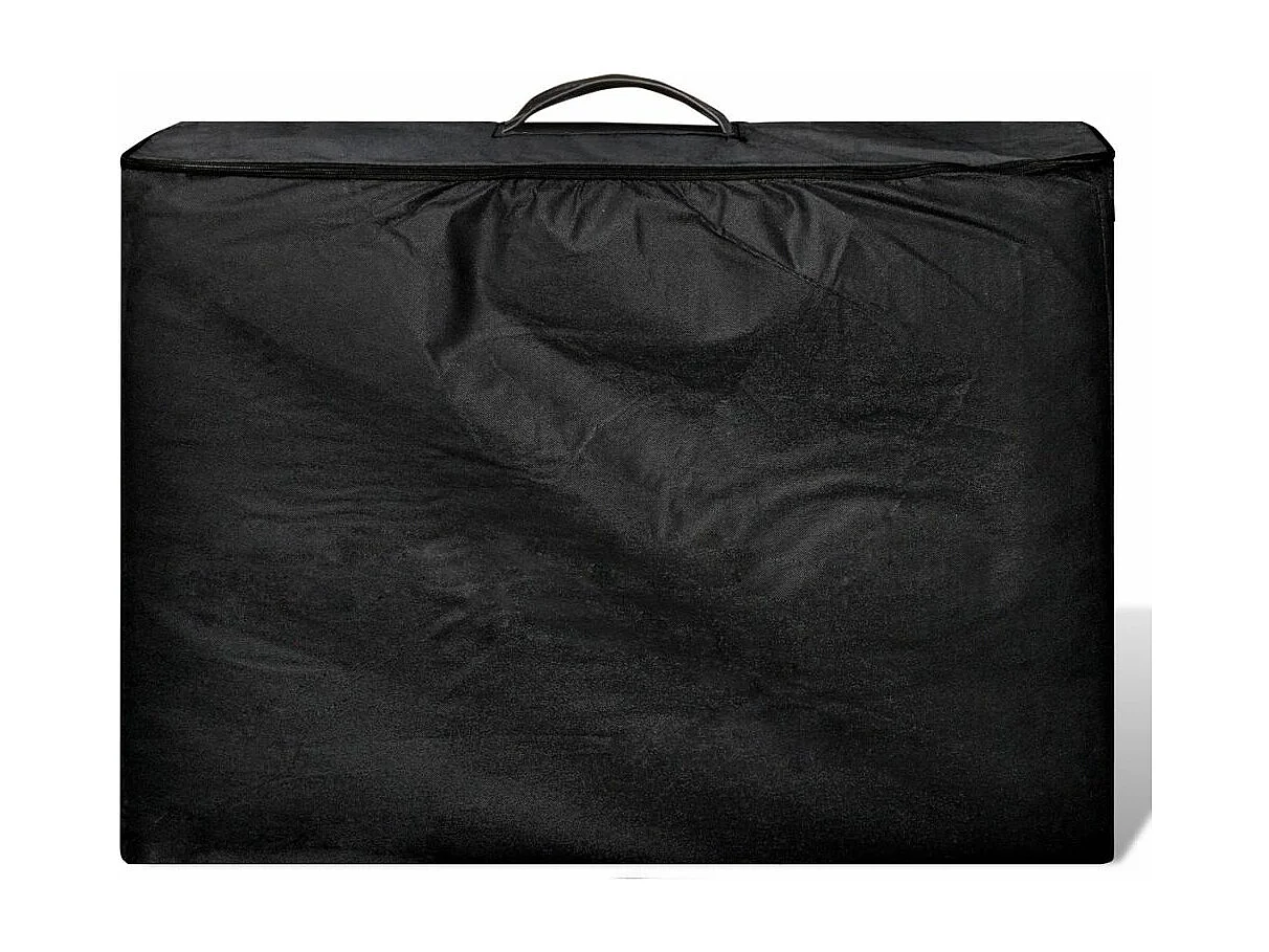 Mesa de massagem dobrável de 3 zonas com estrutura de madeira preta 02_0001889