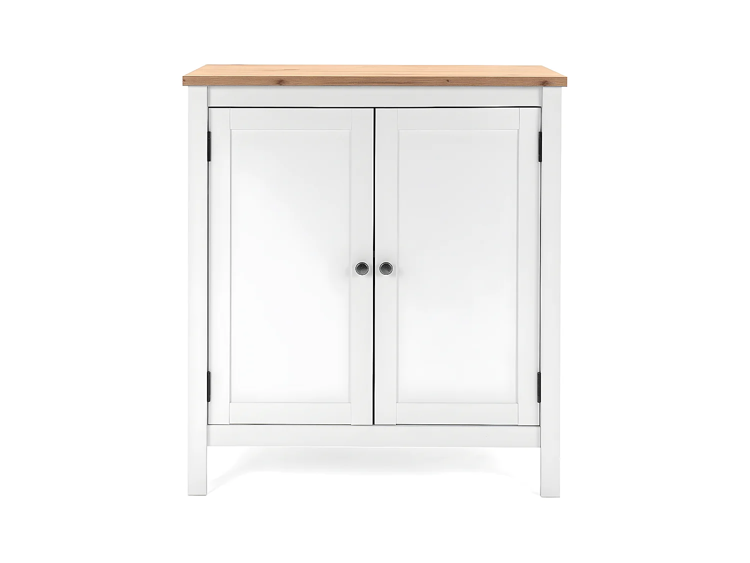 Buffet 2 portes L80 cm - Décor Blanc - BERGEN