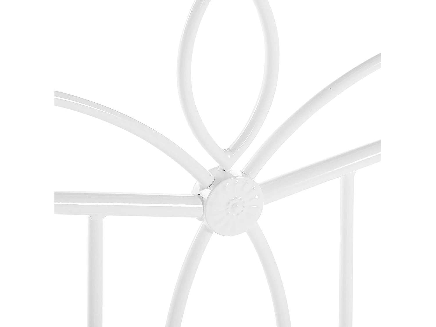 Lit avec sommier Métal ANTLIA 140 x 200 cm Blanc