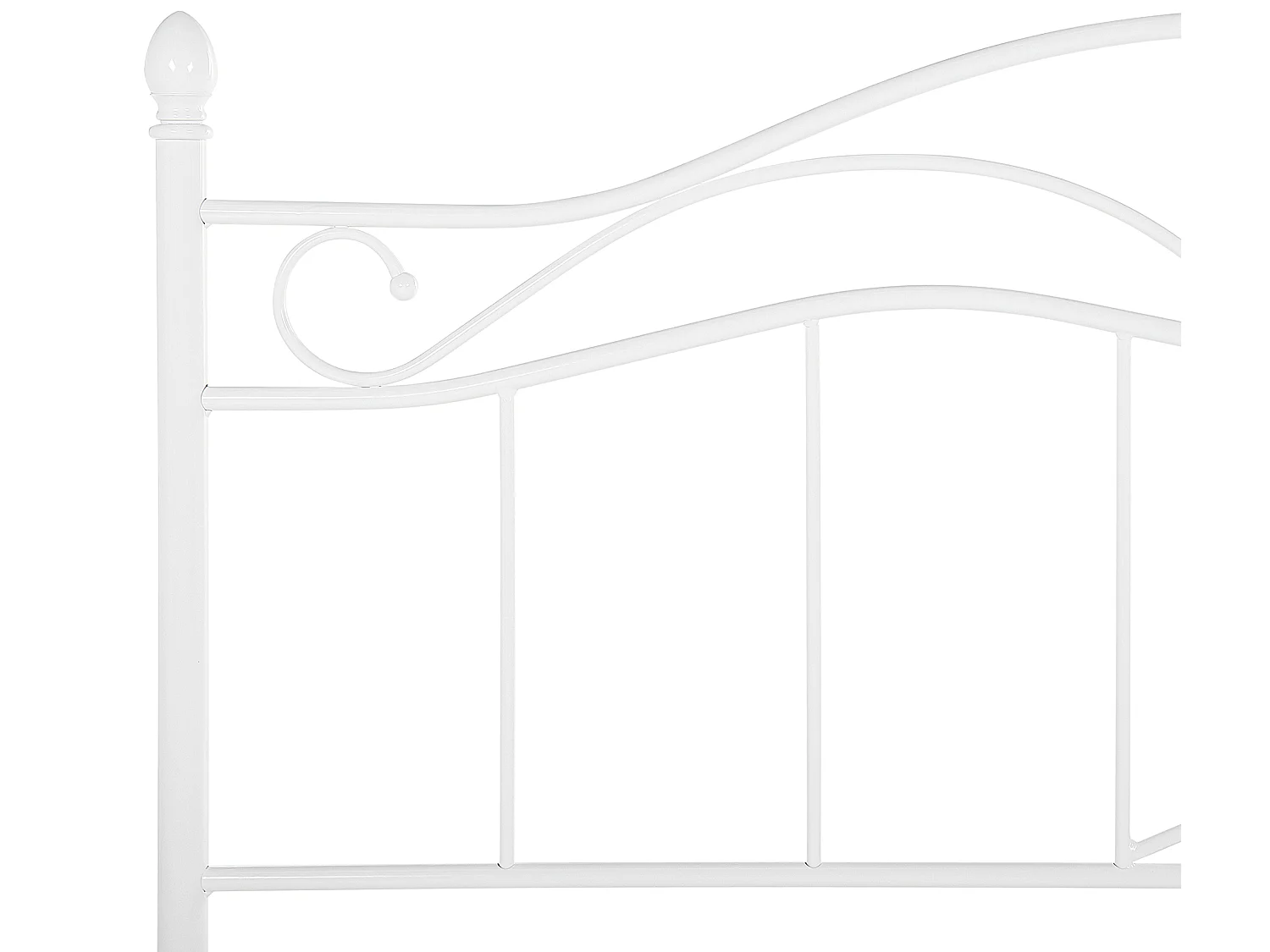 Lit avec sommier Métal ANTLIA 140 x 200 cm Blanc