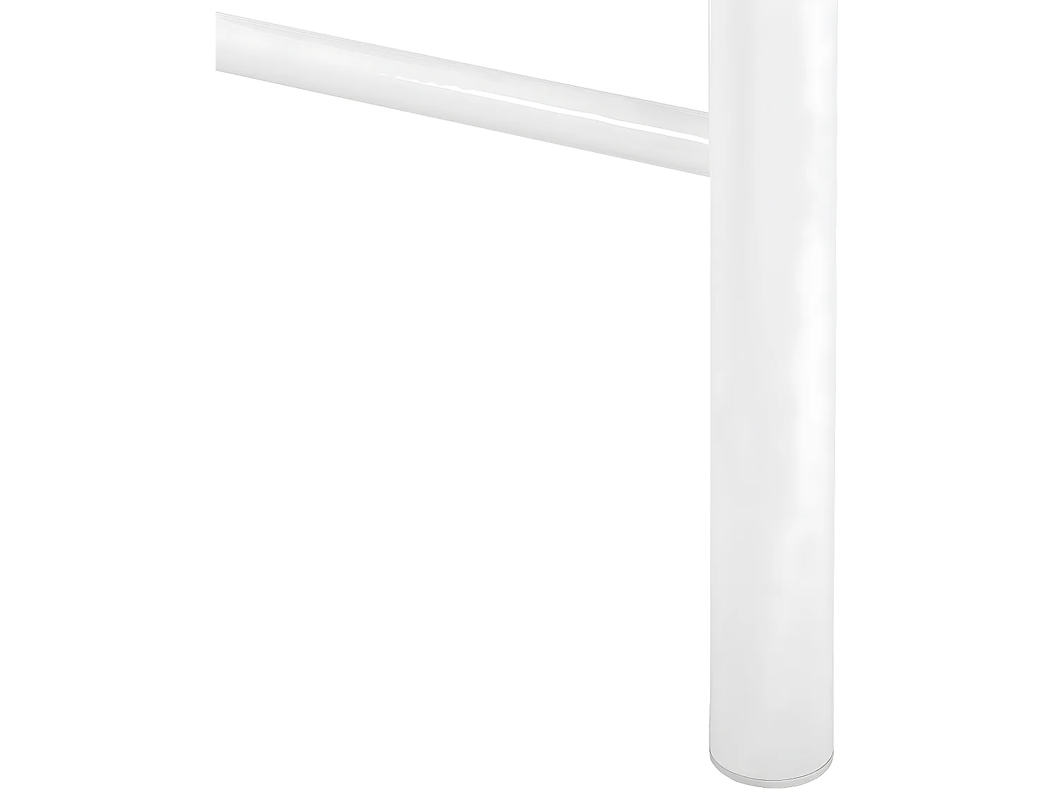 Romantisches Doppelbett Weiß Metall mit Kopfteil Lattenrost 140x200 cm Antlia