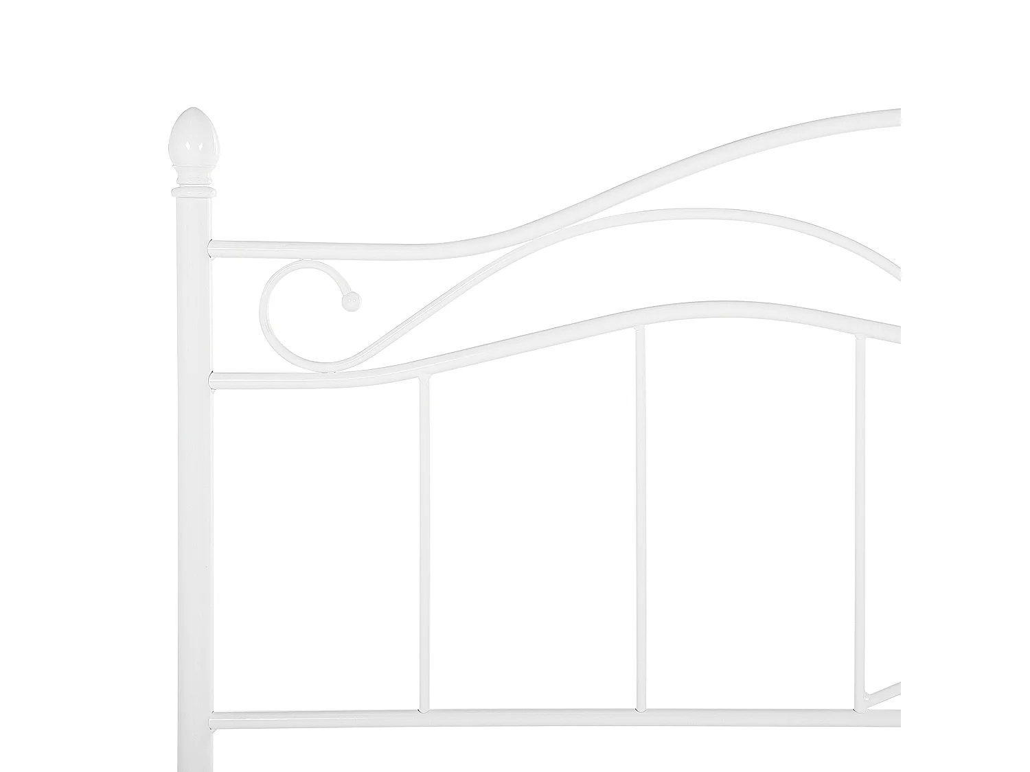 Letto Metallo ANTLIA 140 x 200 cm Bianco
