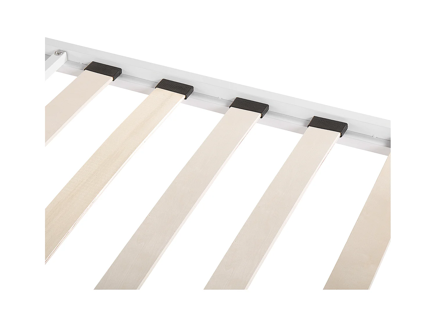 Lit avec sommier Métal ANTLIA 160 x 200 cm Blanc