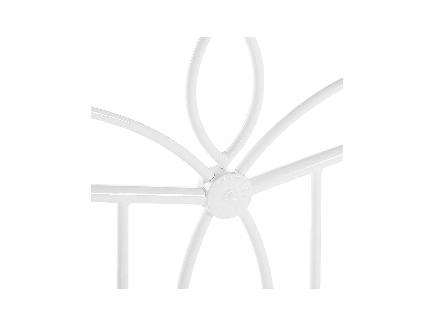 Lit avec sommier Métal ANTLIA 160 x 200 cm Blanc