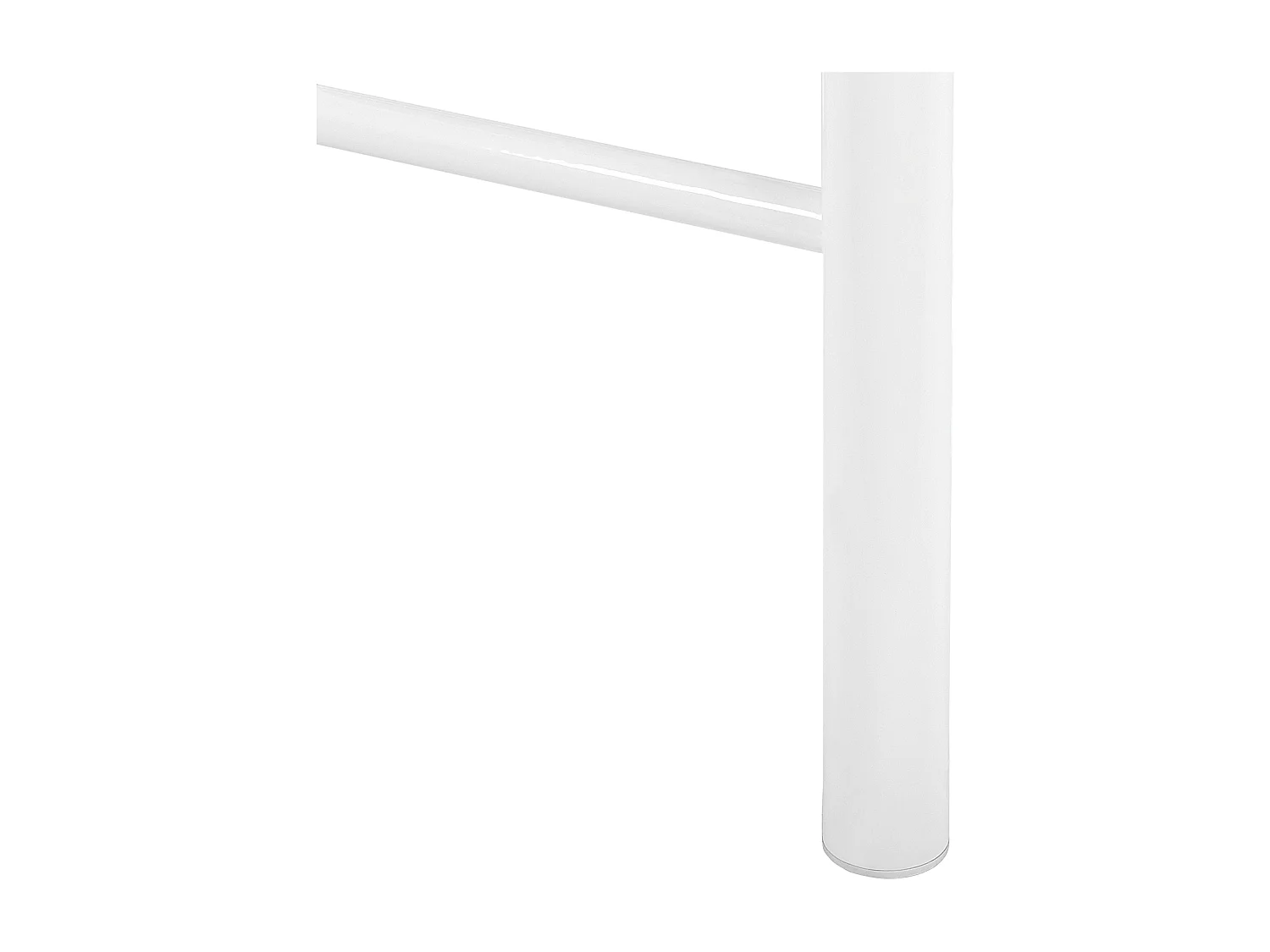 Romantisches Doppelbett Weiß Metall mit Kopfteil Lattenrost 160x200 cm Antlia