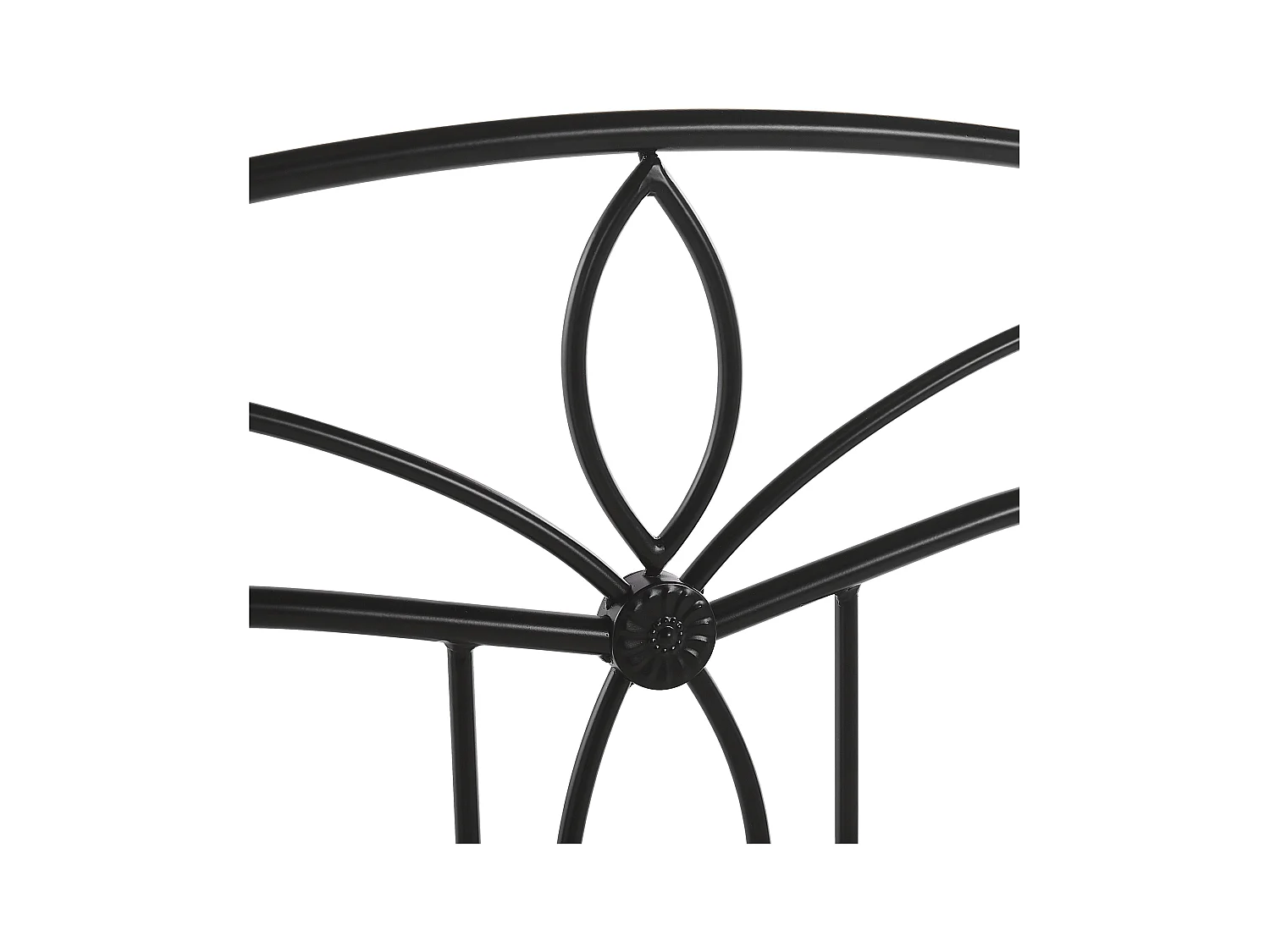 Lit avec sommier Métal ANTLIA 160 x 200 cm Noir