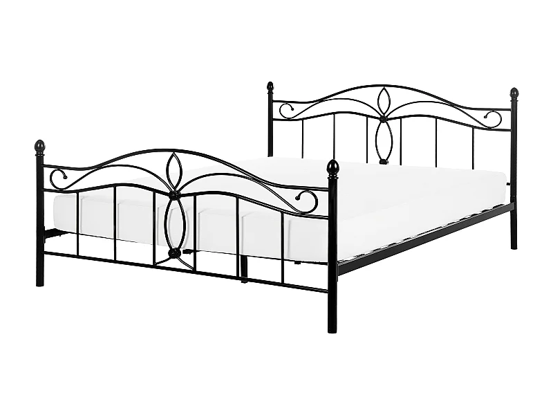 Bett mit Lattenrost Metall ANTLIA 160 x 200 cm Schwarz