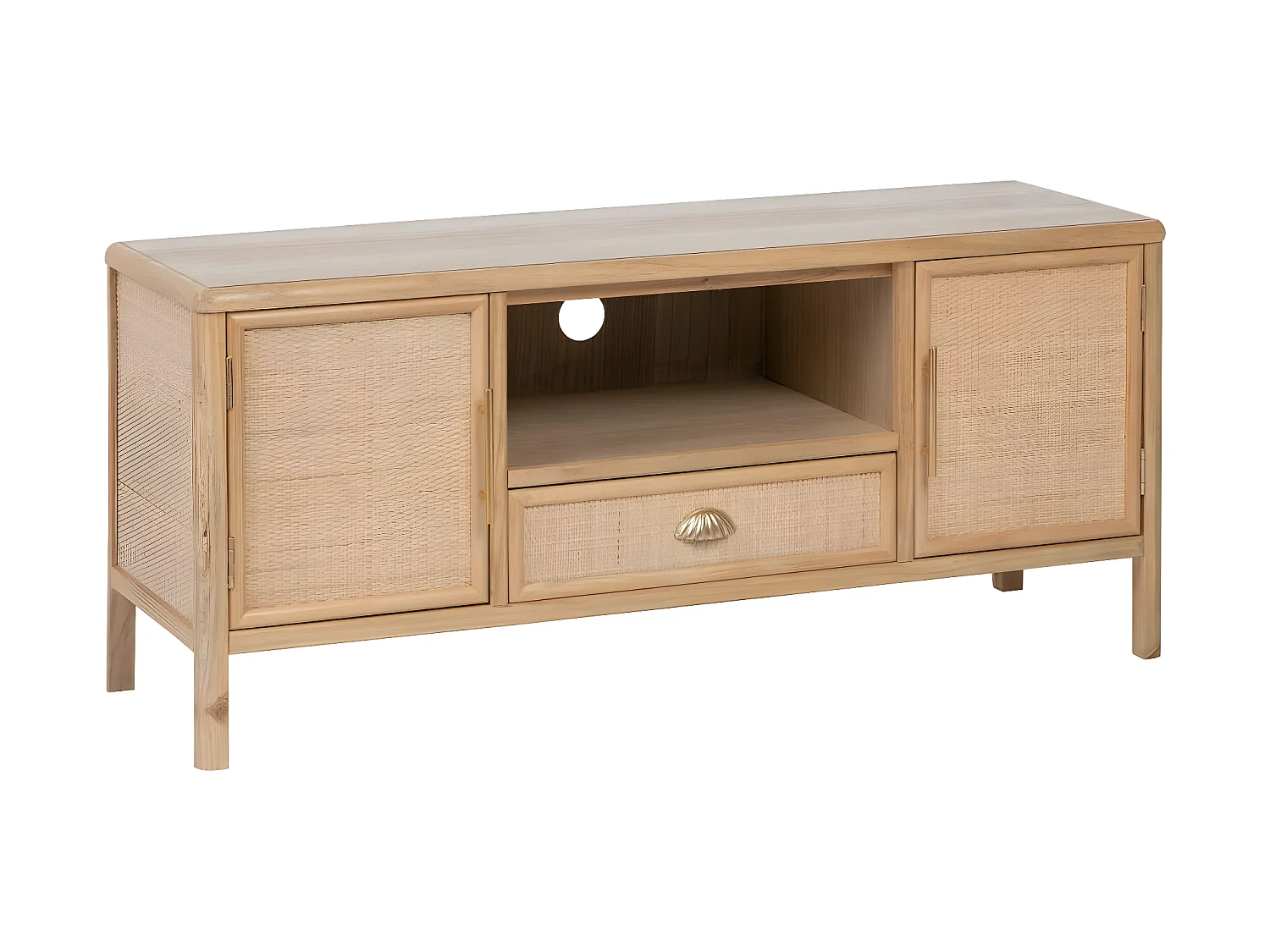 Meuble TV 2 portes 1 tiroir 1 niche - CHRISTINA