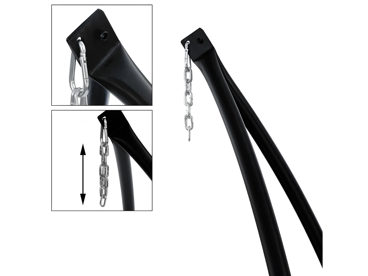 Amaca sospesa, seggiolino da giardino in cotone blu/verde 120cm ECD Germany