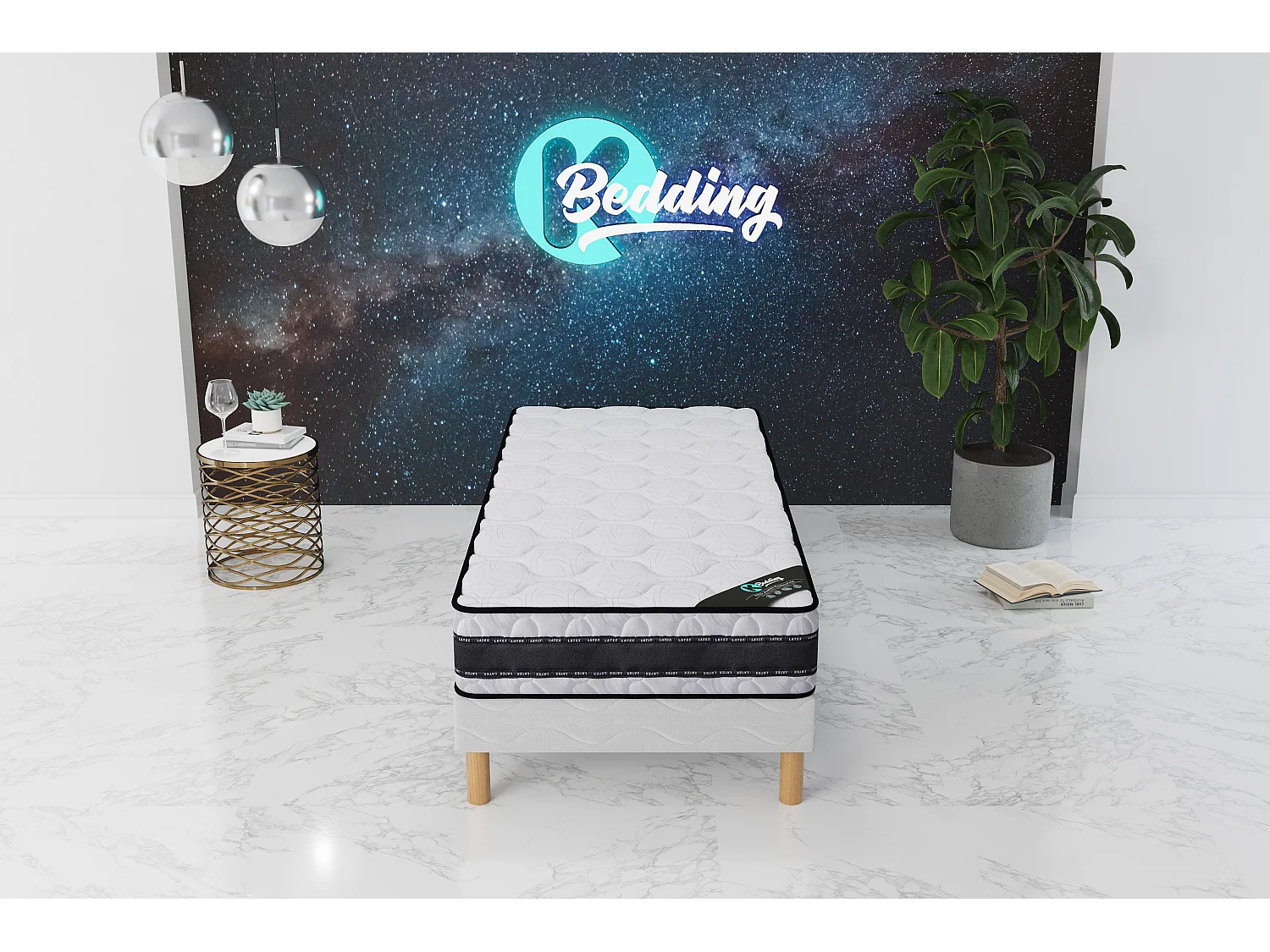 MEDICARE Matelas 90x190 Latex Hauteur 22cm