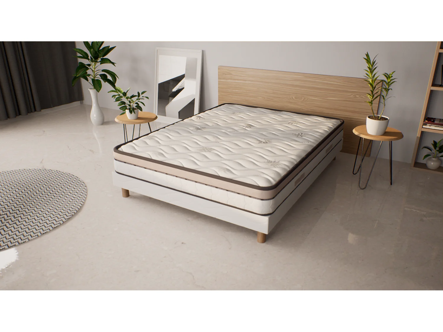 Matelas Mousse Natura 140x190 cm Accueil Mémoire de forme Epaisseur 22cm
