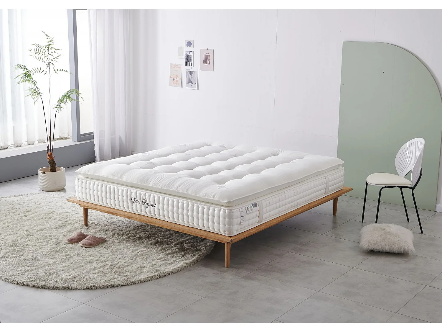 LEGEND Matelas 200x200 Gel Memory Micro Ressort 33cm