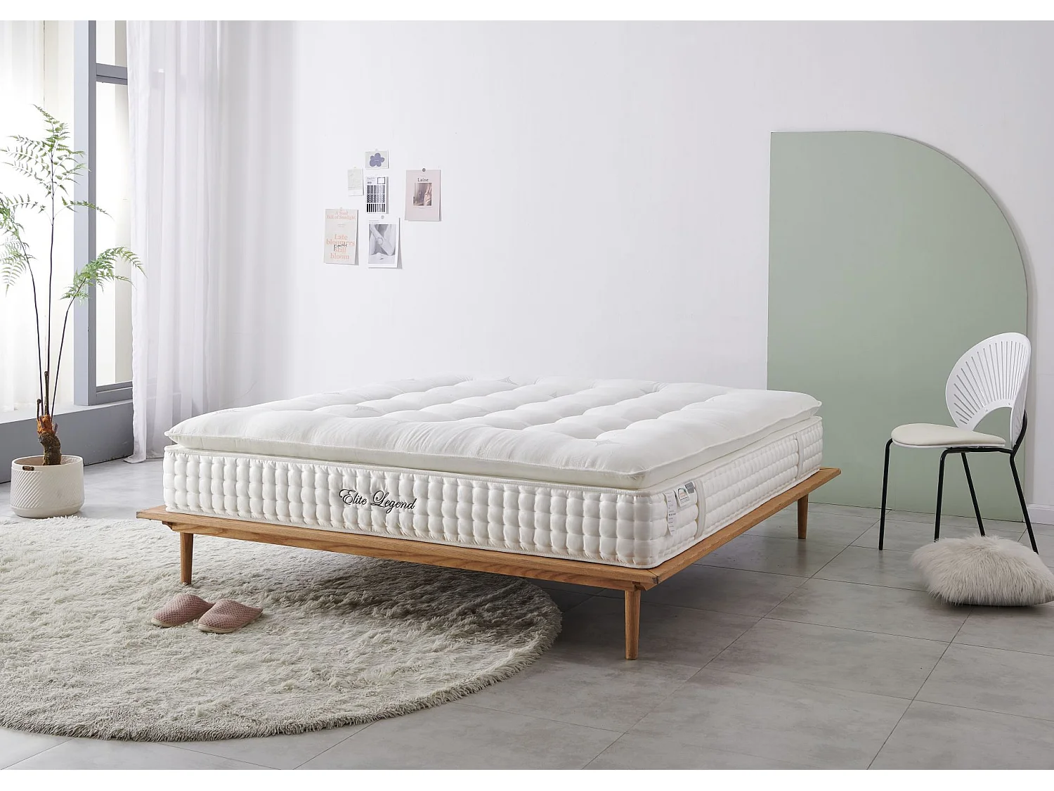 LEGEND Matelas 200x200 Gel Memory Micro Ressort 33cm
