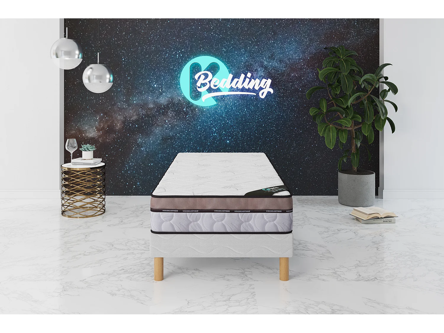 NATURA Matelas 90x190 Memory Hauteur 22cm