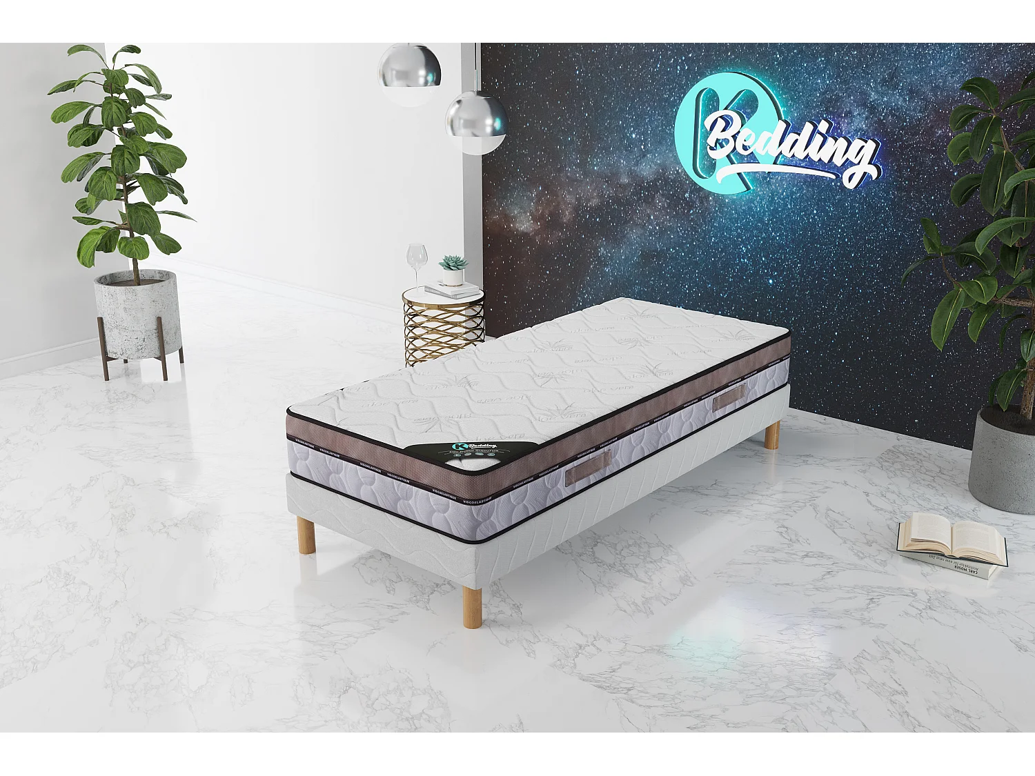 NATURA Matelas 90x190 Memory Hauteur 22cm
