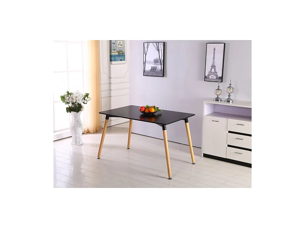 Halo - Table Rectangulaire Style Scandinave - Design & Contemporain - Noir