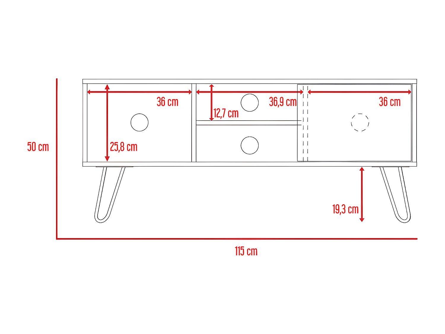 Conjunto Andorra, Mueble Para Tv Z115, capacidad Tv de 50 pulgadas+ Mesa de centro rectangular + Mueble de Mueble de Bar Bajo con gabinete abierto