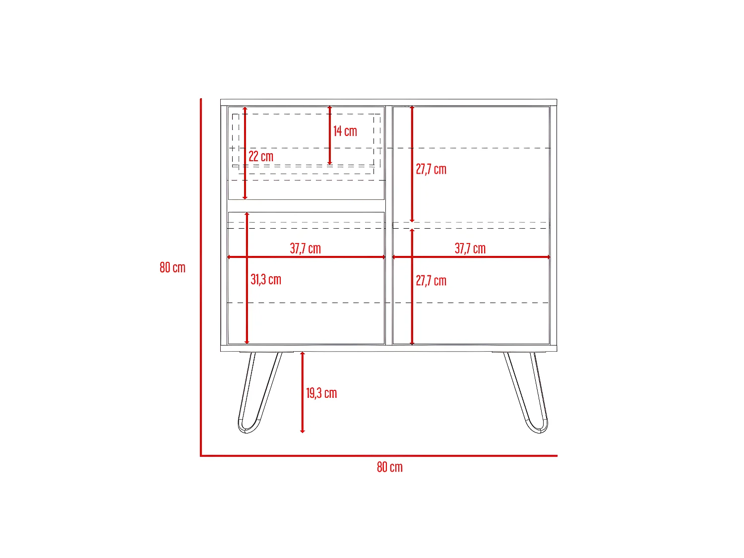 Ensemble Andorra, meubles TV Z115 Andorra, 50 pouces de télévision + Z80 Andorra Salon Sceau avec 4 armoires, 50/80 à CM x 115/80 AN CM X 35/35 P CM, ACORN