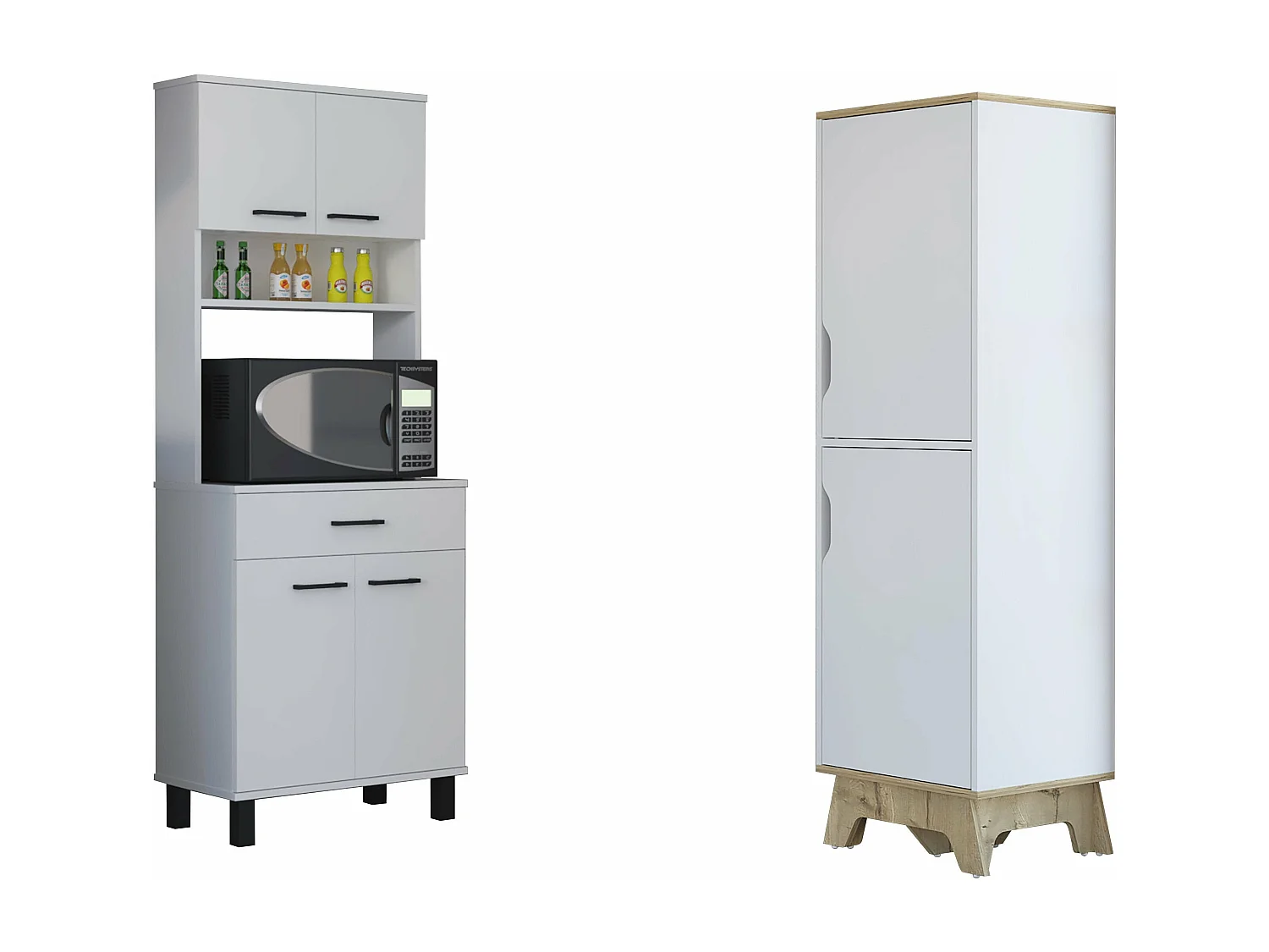 Conjunto Linea Z Cocina, Mueble Auxiliar Cocina Alto Z-65 + Alacena Buffet Cocina Z-60