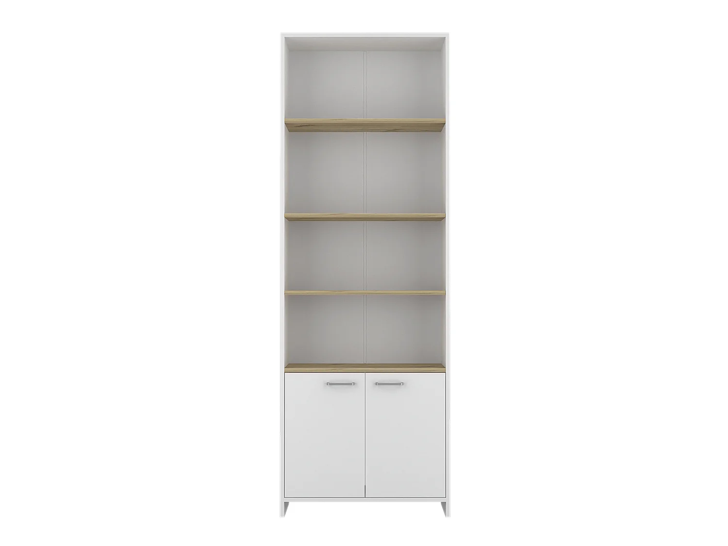 Set de bureau, Heinrich Computer Center + Z63 Bibliothèque des étagères avec 2 portes, 163.1 / 180,6 à CM x 98,5/63 A CM x 45,3 / 26 P cm, dune / blanc