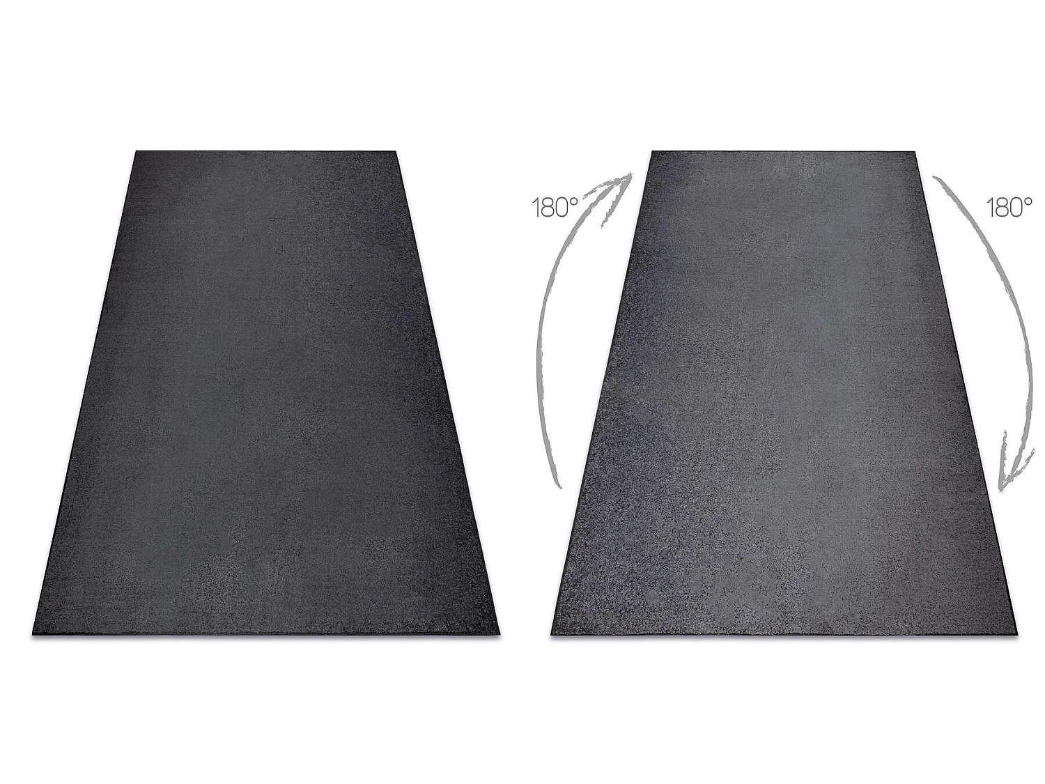 TAPIJT - Vloerbekleding SANTA FE zwart 98, glad , uniform, enkele kleu 200x200 cm