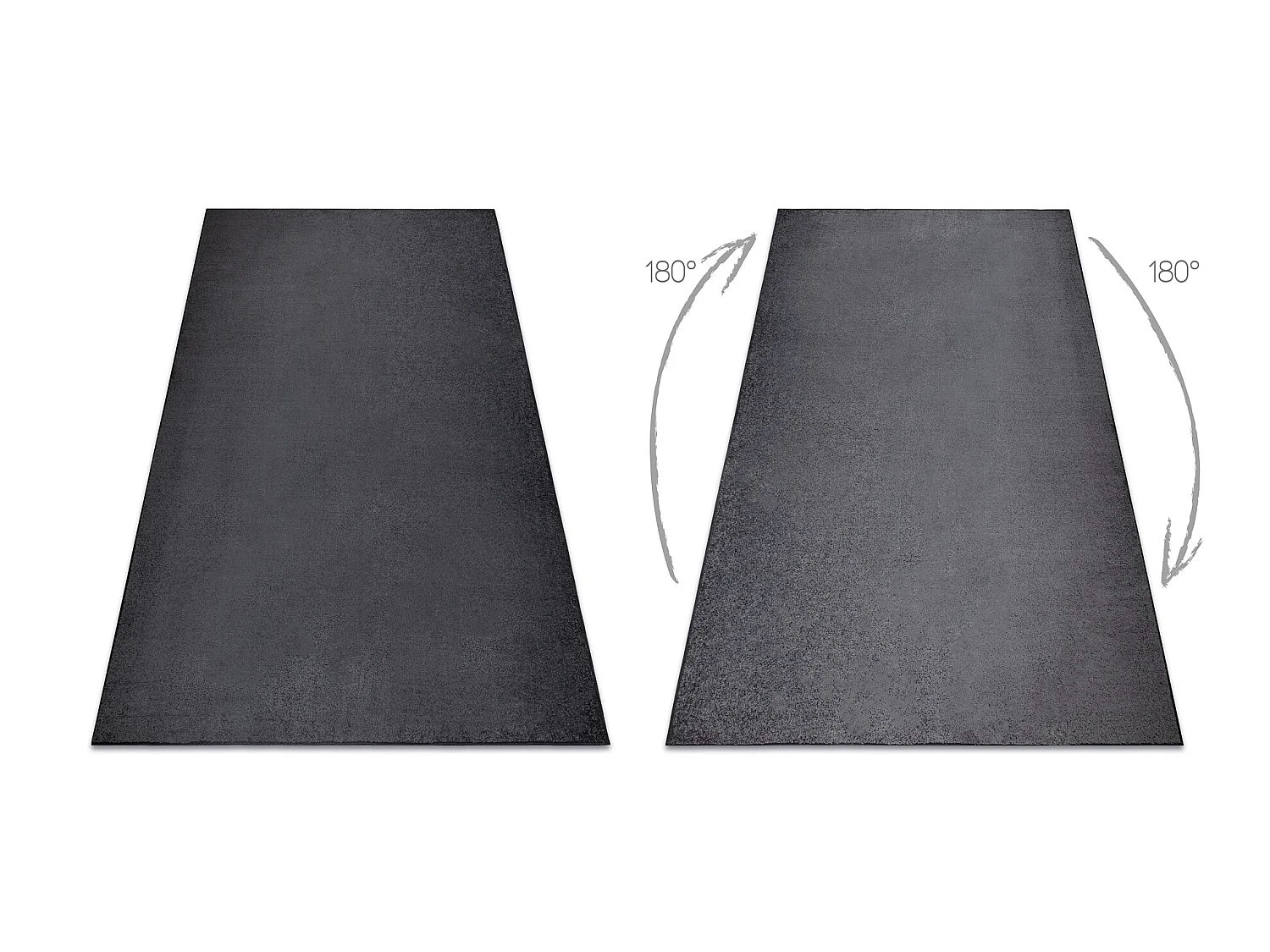 TAPIS - MOQUETTE SANTA FE noir 98 plaine couleur unie 100x150 cm