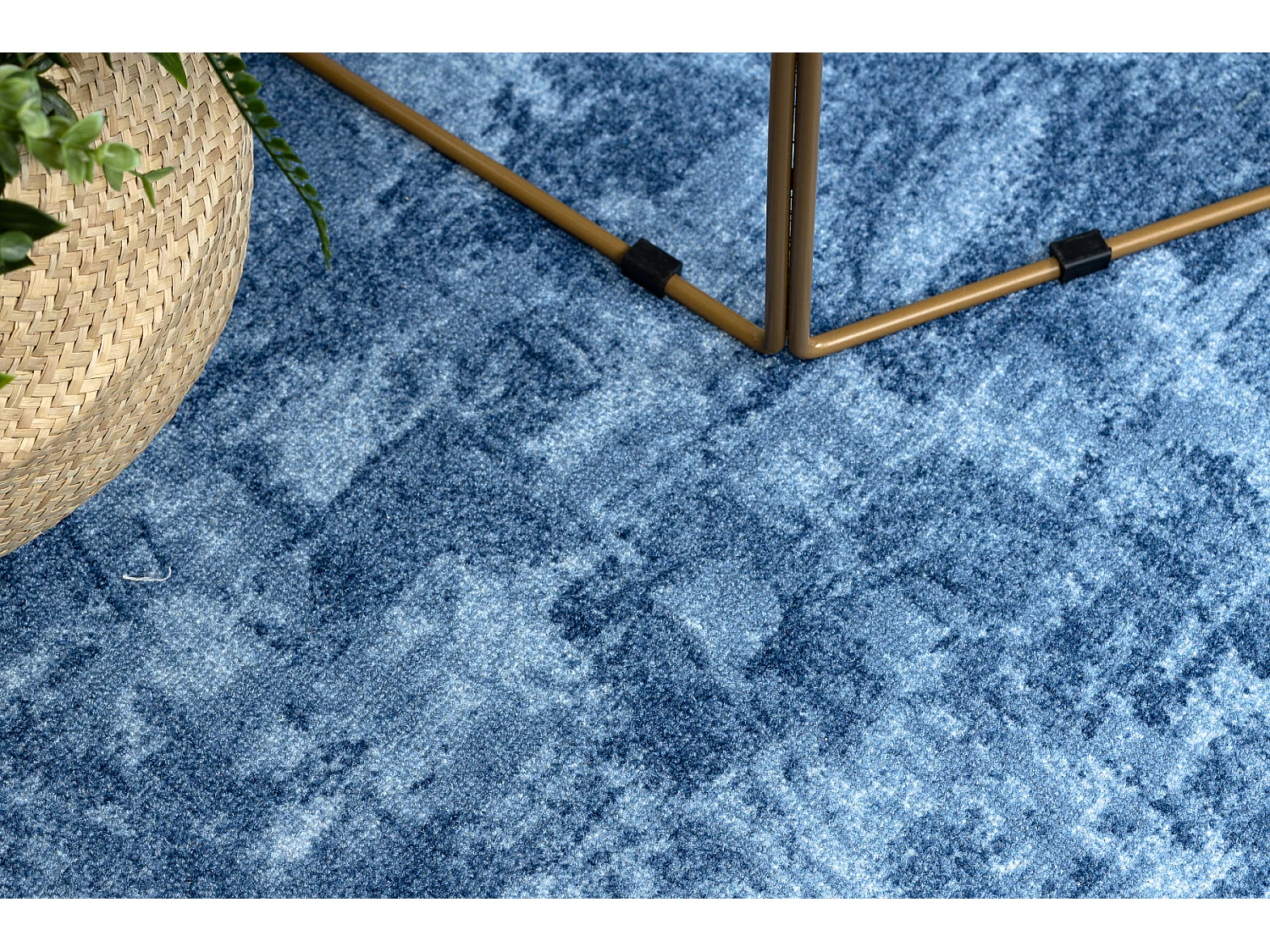TAPIS - MOQUETTE SOLID bleu 70 BÉTON 100x150 cm