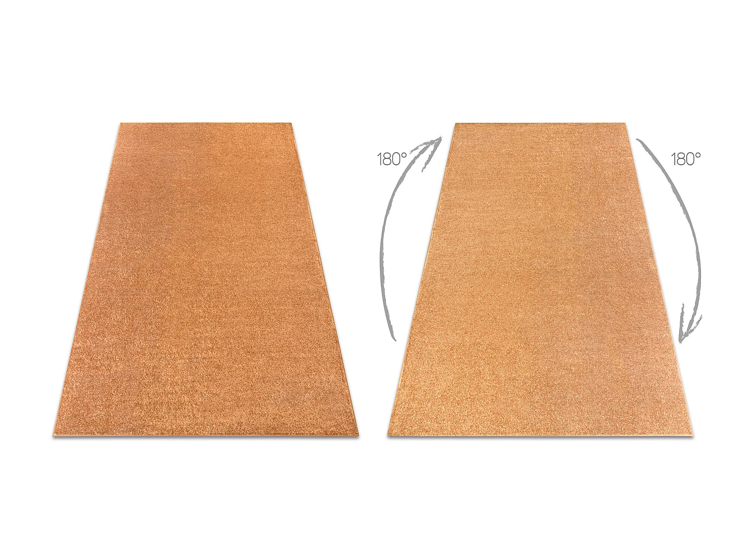 TAPIJT - Vloerbekleding SANTA FE goud 80, glad, uniform, enkele kleur 100x200 cm