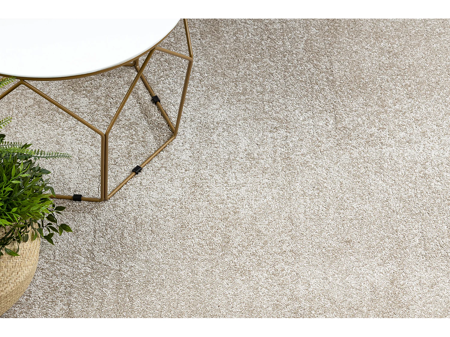 TAPIS - MOQUETTE SANTA FE beige 33 plaine couleur unie 200x200 cm