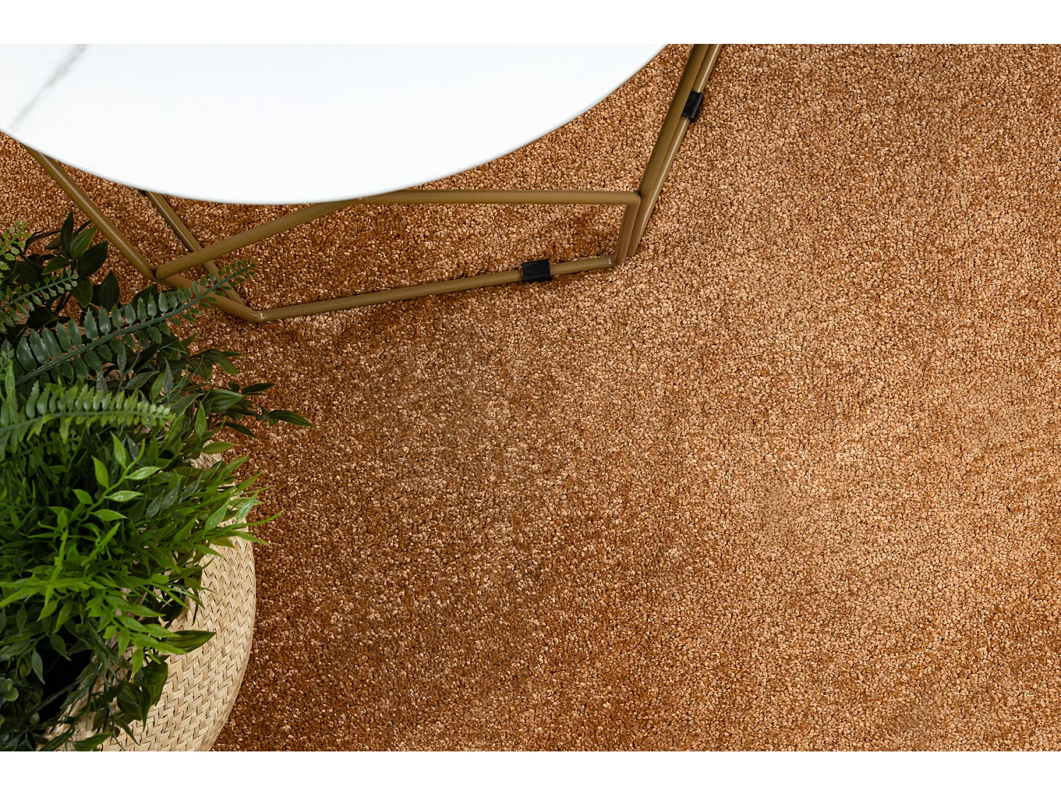 TAPIJT - Vloerbekleding SANTA FE goud 80, glad, uniform, enkele kleur 150x400 cm