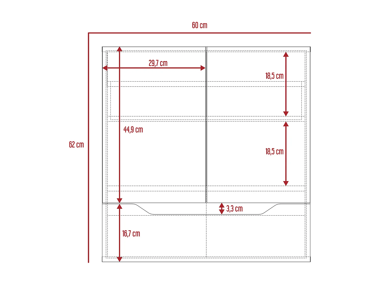 Set Laurent, mobile a muro con specchio + mobili da bagno in piedi con lavandino, 62/86 a cm x 60/60 an cm x 15/45.5 p cm, piombo/dune