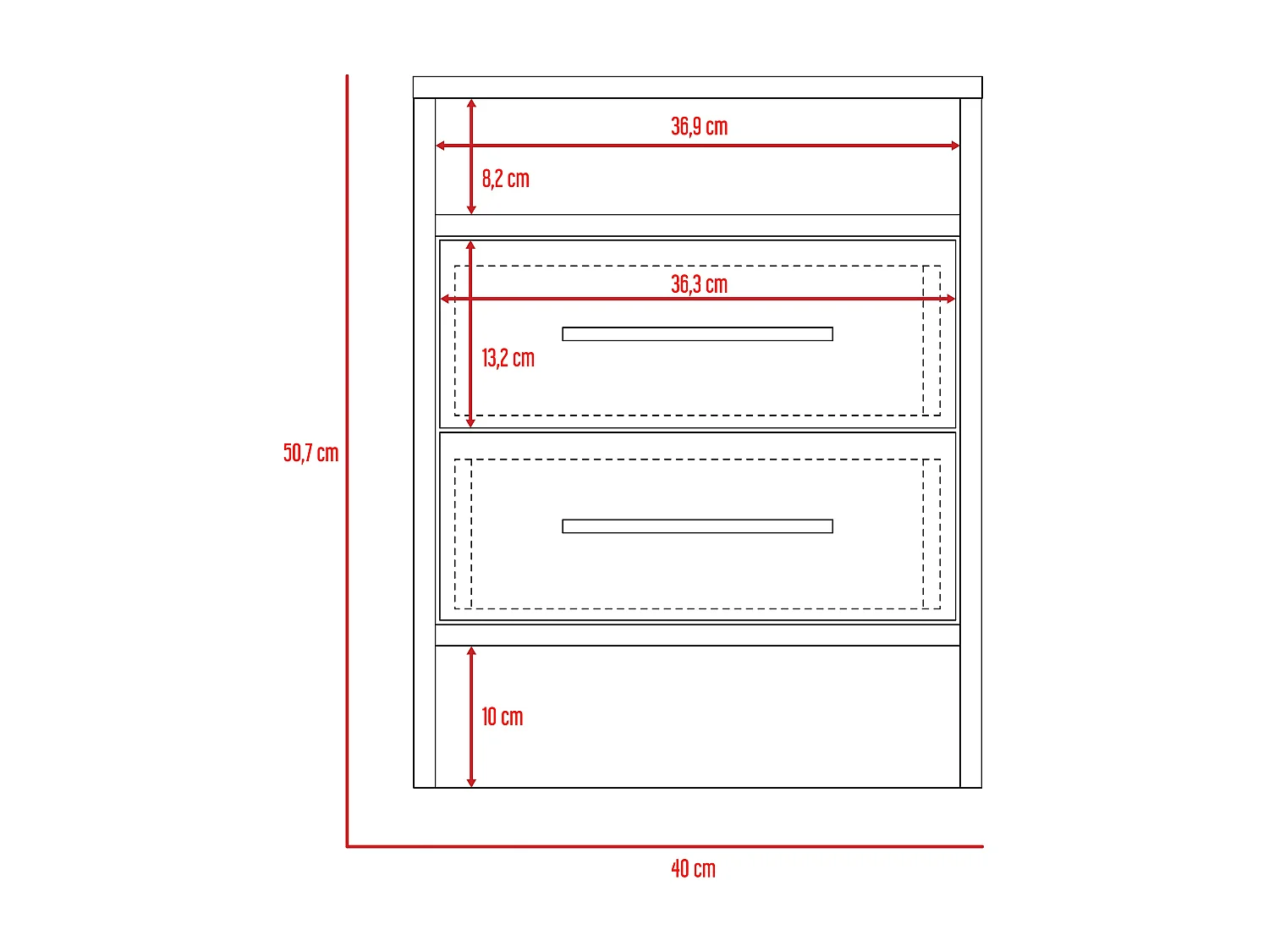 Conjunto Eter, Mesita De Noche + Comoda 4 Cajones
