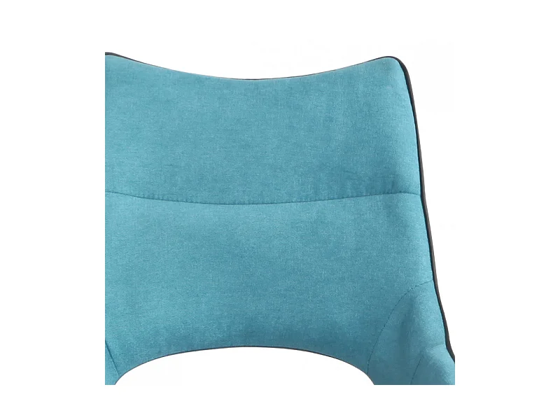 Lot de 2 chaises hautes de bar tissu bleu - ROY