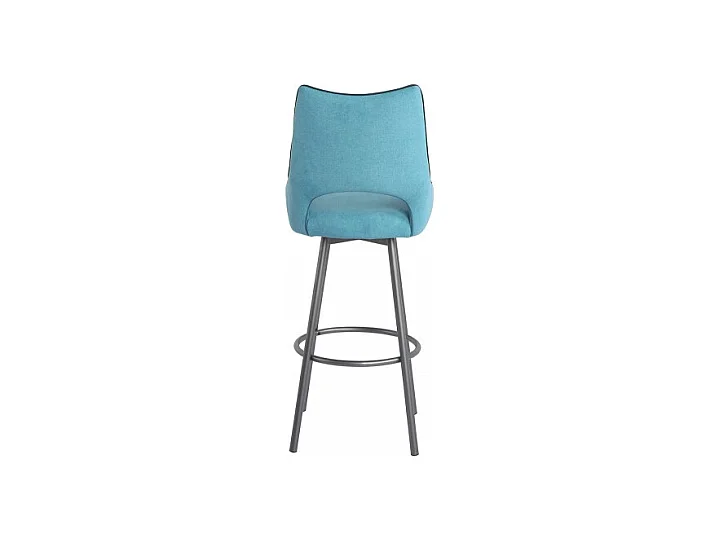Lot de 2 chaises hautes de bar tissu bleu - ROY