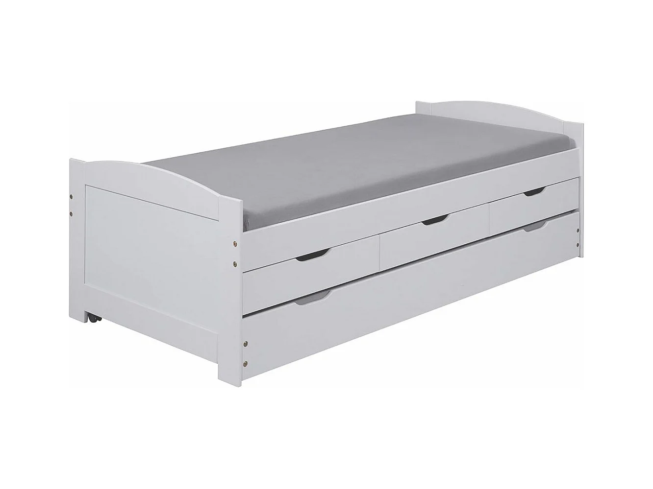 SYDNEY - Pack Lit à Tiroirs 90x200 + 1 Matelas Ibiza