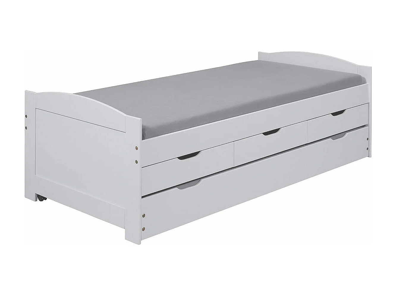 SYDNEY - Pack Lit à Tiroirs 90x200 + 1 Matelas Ibiza