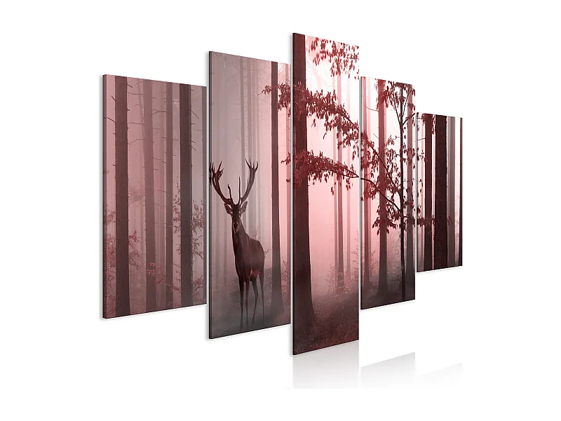 Quadro - Morning (5 Parts) Wide Pink - 100x50