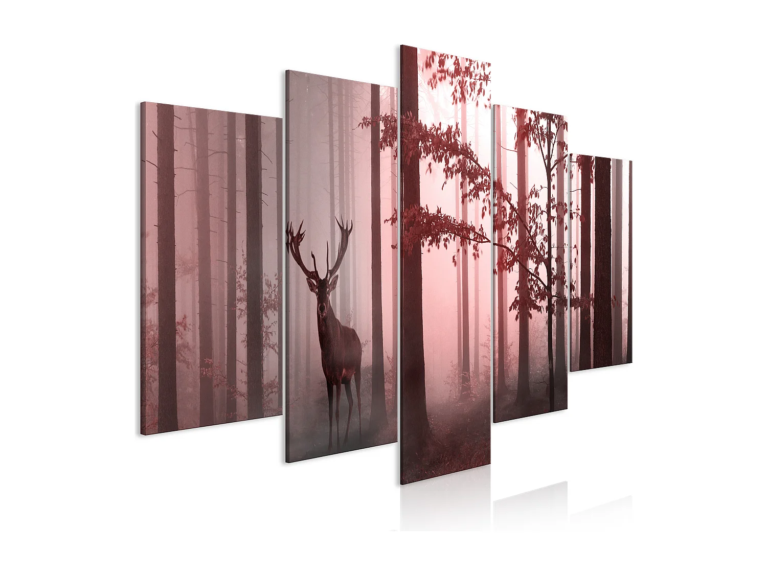 Quadro - Morning (5 Parts) Wide Pink - 100x50