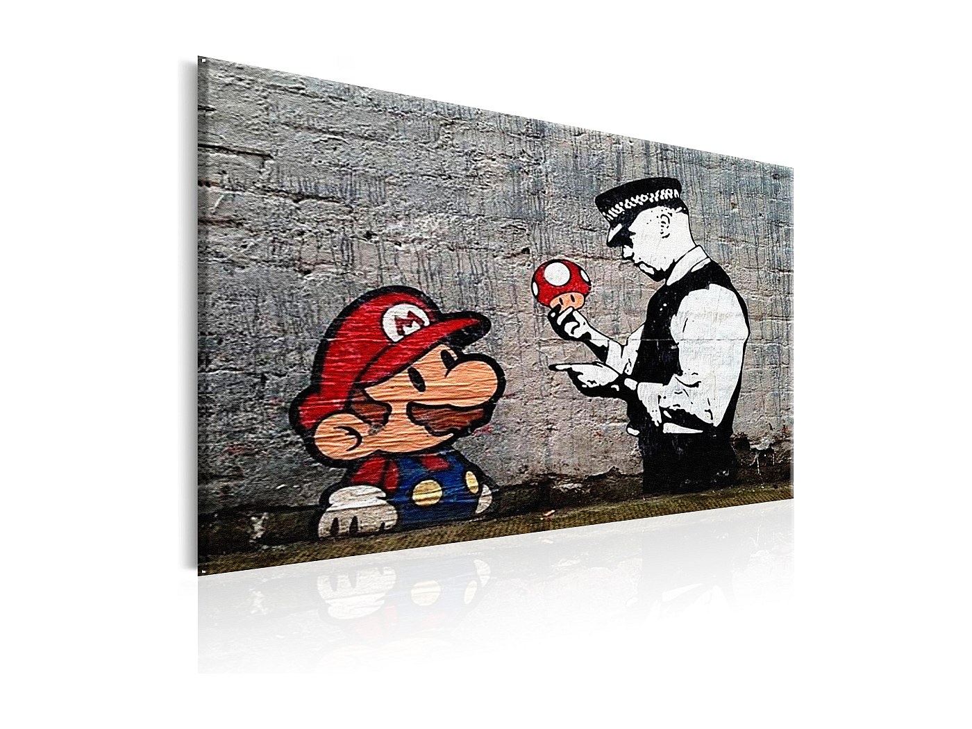 Quadro - Mario and Cop by Banksy - 60x40