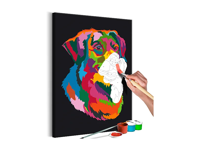 Quadro fai da te - Colourful Dog - 40x60
