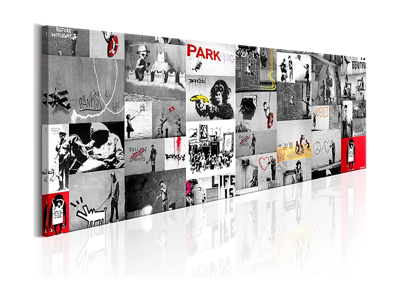 Quadro - Street Art: Banksy II - 120x40