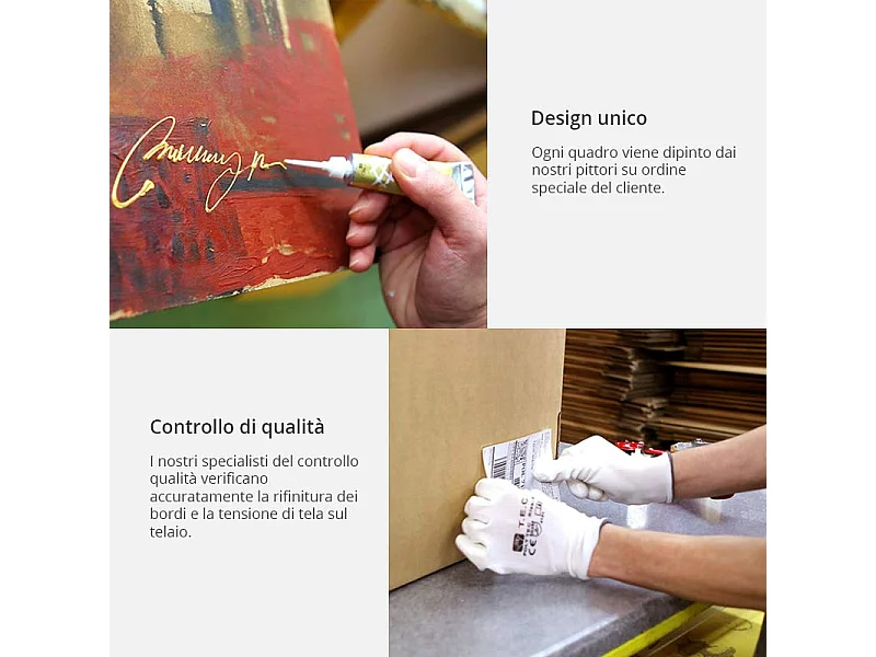 Quadro dipinto - Rossetto rosso - 120x60