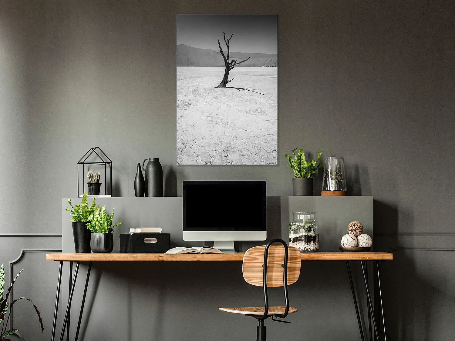 Quadro - Tree in the Desert (1 Part) Vertical - 80x120